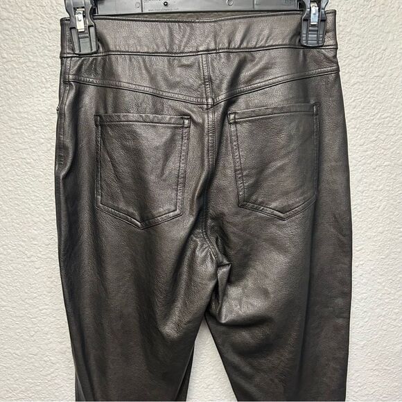 Spanx Leather-Like Ankle Skinny Pant Luxe Black Size XS TP - Picture 11 of 16